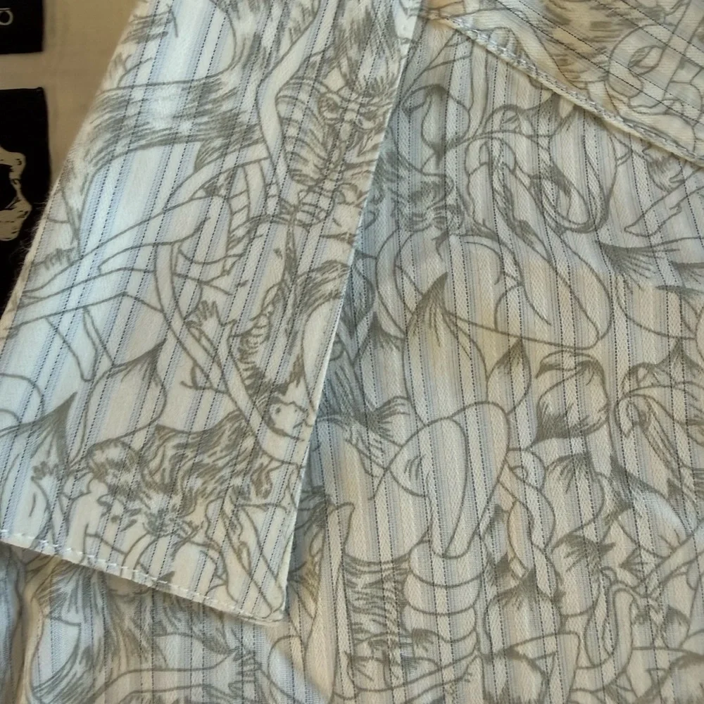 Marc Ecko Cut Sew Button Up Long Sleeve Mens XXL Women’s Graphic Print - Picture 6 of 14